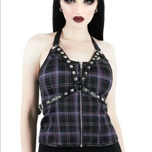 Killstar Suzie Tartan Top
